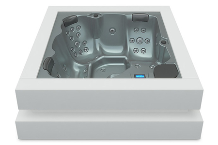 SPA CUBE ERGO - Acrylique silver solidsurface